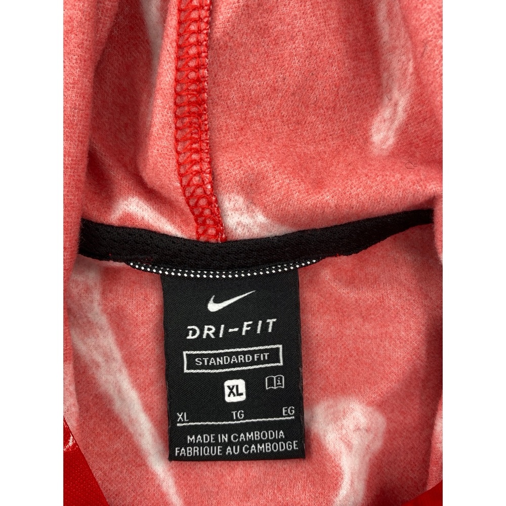 Nike Dri-Fit Red Long Sleeve Big Kid Pull Over w/ Front Pocket w/ Hood - Picture 6 of 8